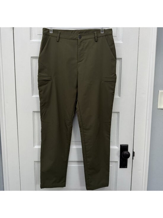 Z By Zella Pants - Z by Zella Women’s 34 Olive Performance Cargo Golf Travel Pants Stretch Tapered